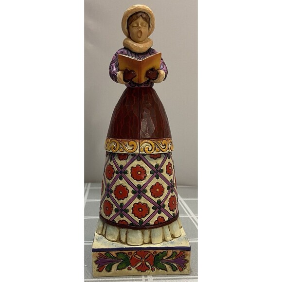 Jim Shore GIRL CAROLER 2006 God Bless You Figurine 4005298 Heartwood Creek - Picture 1 of 10